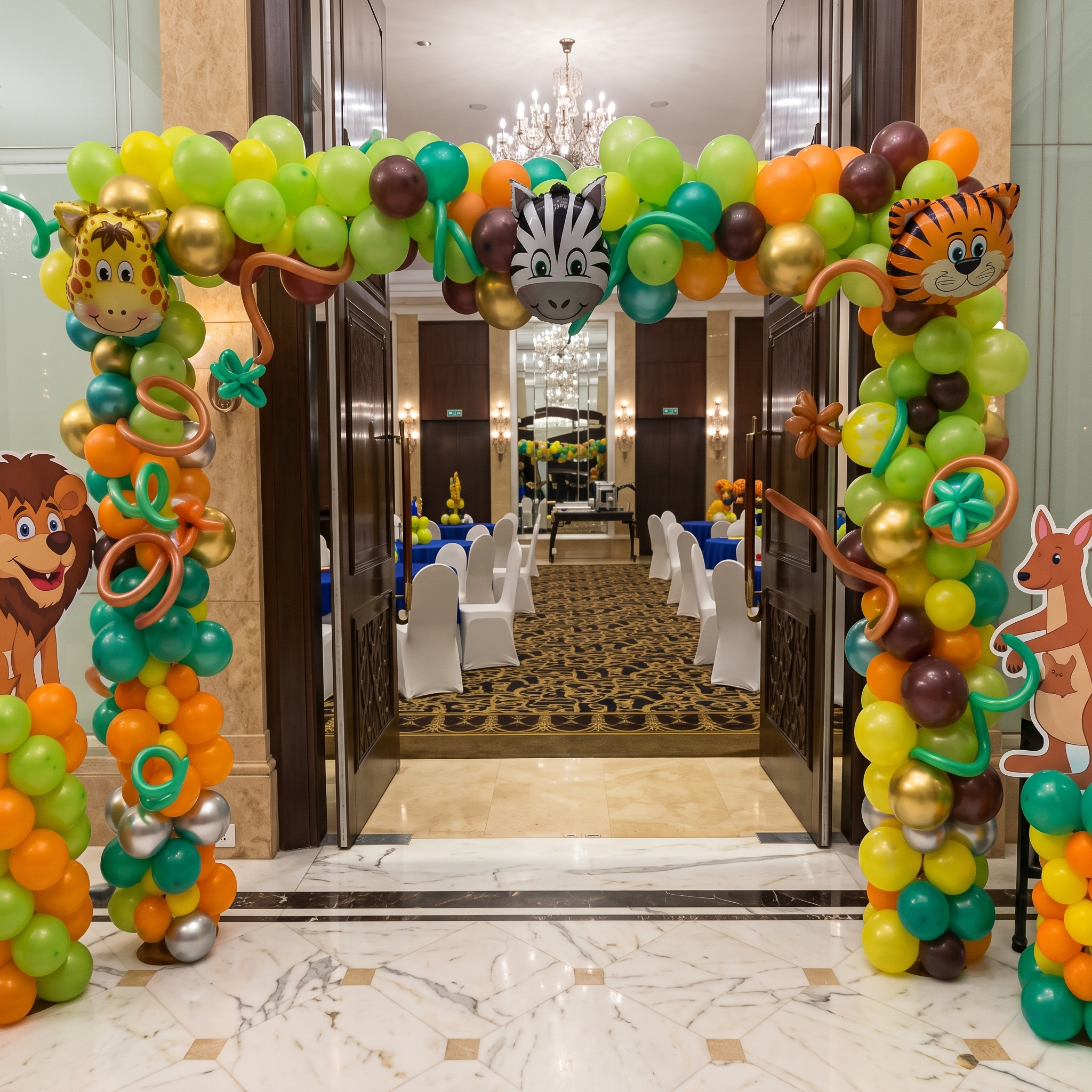 Jungle Theme Balloon Arch